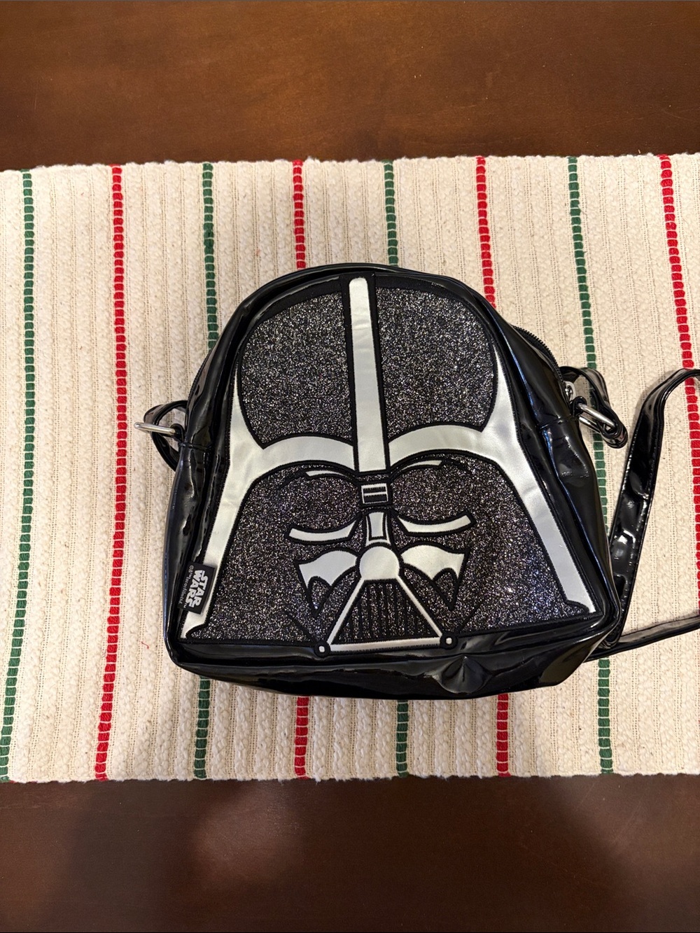 Star Wars Darth Vader Glitter Crossbody Bag - Black